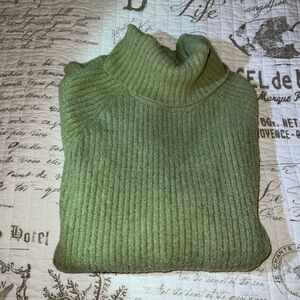 Sutton Studio Celery Green Turtleneck Sweater